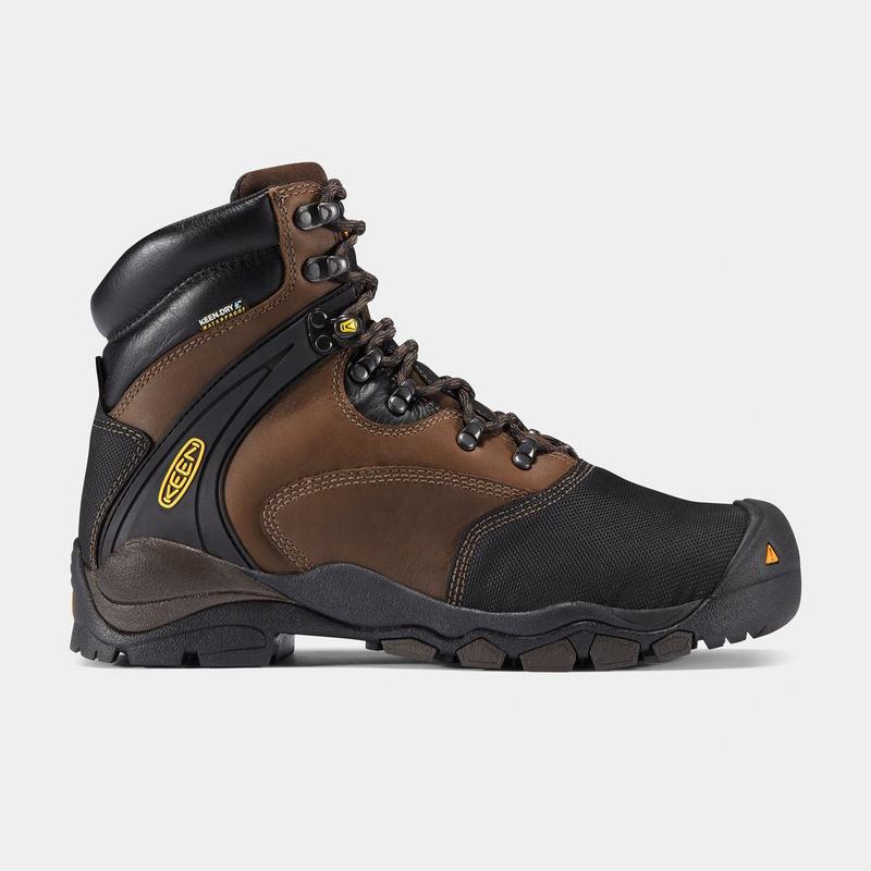 Botas De Trabajo Keen Louisville 6" Met Steel Toe Para Hombre Marrom/Negros - Botas Keen Mexico (134